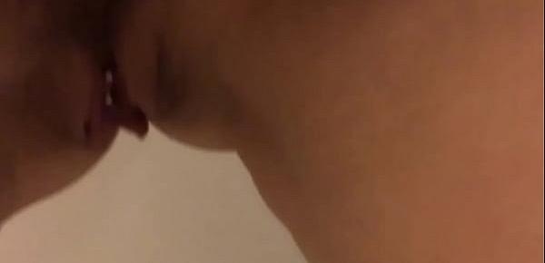  Stare at my pretty feet and pussy while on toilet